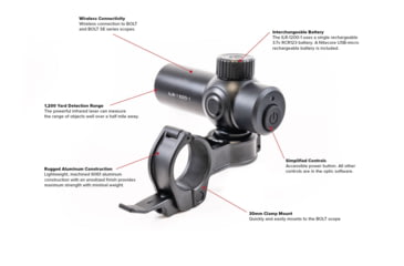 Image of iRay USA Bolt IRAYAC80 ILR-1200-1 AC80 Module 1200 yds Detection Range, Black Aluminum