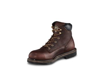 Image of Irish Setter Farmington 83603 Mens Boot w/ Soft Toe, 6 in Height, Dark Brown Worn Saddle Leather, D Medium Width, Brown, 12, 83603D 120