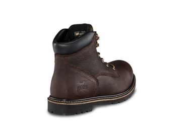 Image of Irish Setter Farmington 83604 Mens Boot w/ Safety Toe, 6 in Height, Dark Brown Worn Saddle Leather, D Medium Width, Brown, 9.5, 83604D 095