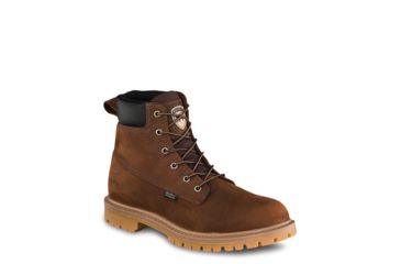 Image of Irish Setter Hopkins 83613 Mens Boot w/ Soft Toe, 6 in Height, Waterproof, Gaucho Leather, D Medium Width, Brown, 7, 83613D 070