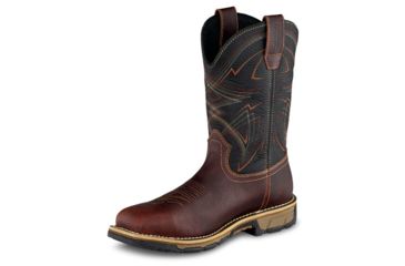 Image of Irish Setter Marshall 83938 Mens Pull-On Boot w/ Safety Toe, 11 in Height, Waterproof, Leather, D Medium Width, Dark Brown/Black, 9.5, 83938D 095