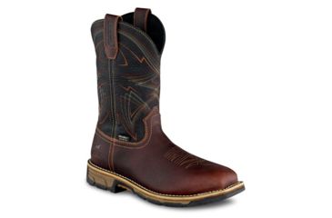 Image of Irish Setter Marshall 83938 Mens Pull-On Boot w/ Safety Toe, 11 in Height, Waterproof, Leather, D Medium Width, Dark Brown/Black, 9.5, 83938D 095