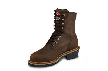 Image of Irish Setter Mens Mesabi Logger 8in 600g Insulated Waterproof Leather Steel Toe Work Boots, Brown, 10.5 E2, 83838E2105