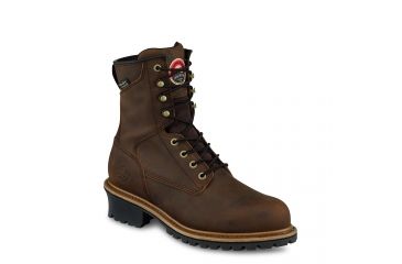Image of Irish Setter Mens Mesabi Logger 8in Waterproof Leather Work Boots, Brown, 9.5 E2, 83829E2095
