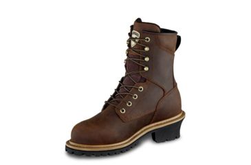 Image of Irish Setter Mesabi 83236 Womens Logger Boot w/ Safety Toe, 8 in Height, Waterproof, Leather, B Medium Width, Brown, 5.5, 83236B 055
