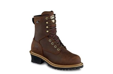 Image of Irish Setter Mesabi 83236 Womens Logger Boot w/ Safety Toe, 8 in Height, Waterproof, Leather, B Medium Width, Brown, 5.5, 83236B 055