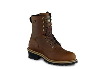 Image of Irish Setter Mesabi 83834 Mens Logger Boot w/ Safety Toe, 8 in Height, Waterproof, Leather, D Medium Width, Brown, 11.5, 83834D 115
