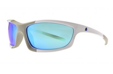 Image of Ironman Ares Sunglasses, White Frame, Blue Flash Mirror Lens, 10230440.QTS