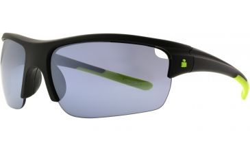 Image of Ironman Atlas Sunglasses, Black Frame, Smoke with Full Silver Mirror Lens, 10230443.QTS