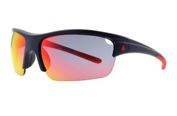 Image of Ironman Atlas Sunglasses, Blue Frame, Red Flash Mirror Lens, 10230442.QTS