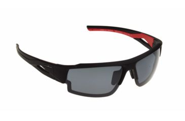 Image of Ironman Corner Sunglasses, Matte Black Rubberized Frame, Smoke with Silver Flash Mirror Polarized Lenses 10242579.QTS
