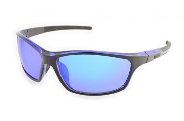 Image of Ironman Fortitude RV Sunglasses, Tetra Blue Frame, Smoke with Blue RV Mirror Lens, 10218090.QTS