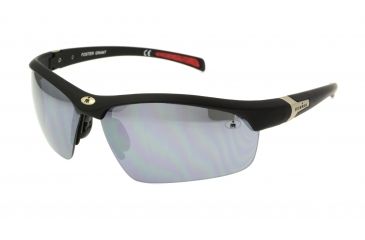 Image of Ironman Principle Sunglasses, Matte Black Rubberized Frame, Smoke with Silver Mirror Flash Lens, 10203992.QTS