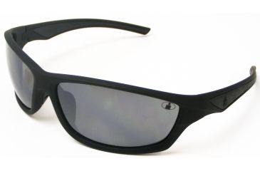 Image of Ironman Relentless Sunglasses, Matte Black Rubberized Frame, Smoke with Silver Mirror Flash Lens, 10228858.QTS