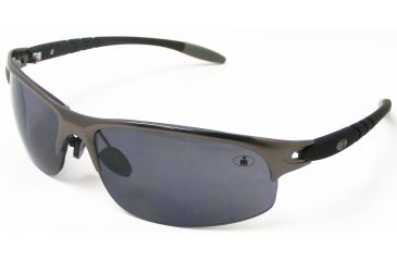 Image of Ironman Tolerance Sunglasses, Satin Gun Frame, Smoke with Silver Mirror Flash Lens, 10200265.QTS