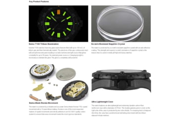 Image of Isobrite Afterburner Series T100 Tritium Watch, Black/Gray, 47mm, ISO3003