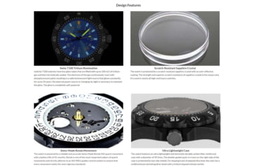 Image of Isobrite ISO353 Valor 39.5mm Midsize Blue T100 Tritium Illuminated Watch, Black Case, Blue Dial, 39.5mm, ISO353