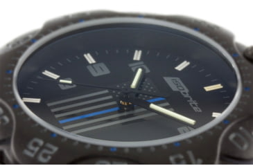 Image of Isobrite Thin Blue Line T100 Tritium Mid-Size Watch, Black/Gray, 39.5mm, ISO3006