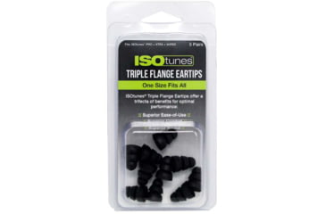 Image of ISOtunes Sport Advance Triple-Flange Replacement Ear Tips, Silicone, 5 Pairs, Universal, IT-54