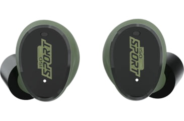 Image of ISOtunes Sport Caliber True Wireless Tactical Earbuds, 25 dB, OD Green, IT-17