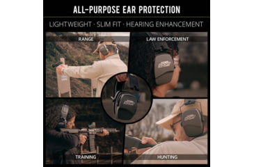 Image of ISOtunes Sport DEFY Slim Passive Earmuffs, Black, Small/Large, IT-78