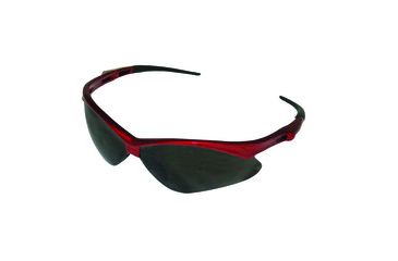Image of Jackson Safety Nemesis Safety Eyewear, Red Frame, Smoke, Universal 22611