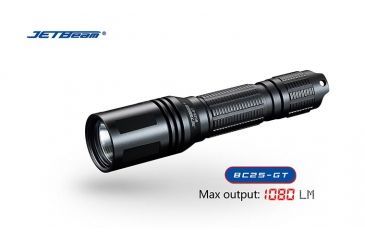 Image of JETBeam BC25GT Rechargeable LED Flashlight, Black, BC25-GT