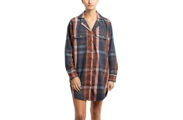 Image of Jetty Bonita Flannel Dress - Womens, Patina, Medium, 27175