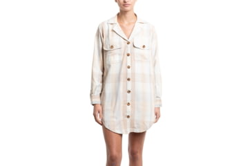 Image of Jetty Bonita Flannel Dress - Womens, Sand, Medium, 27160