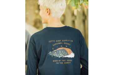 Image of Jetty Harvest Long Sleeve Tee - Womens, Navy, Large, 29117