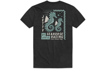 Image of Jetty Seahorse Racing Tee - Men's, Charcoal, Large, 31111