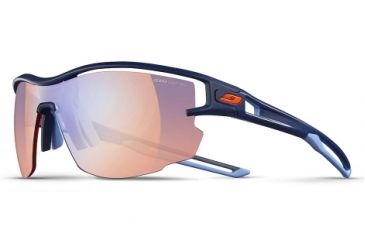 Image of Julbo Aero Zebra Light Red Sunglasses, Dark Blue/Dark Blue J4833436
