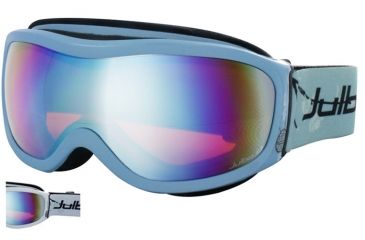 Image of Julbo Cassiopee Rx Insert Goggles - White/Blue Frame, Cat 3 Orange/Flash Silver 70512111