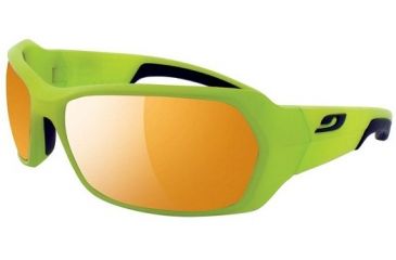 Image of Julbo Dirt Sunglasses, Green/Black Frame With Zebra Lenses 3693116