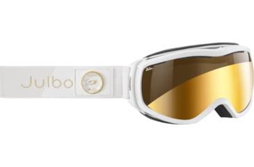 Image of Julbo Elara Goggles White/gold Chic with Zebra Lenses, Large J74731116