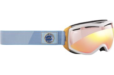Image of Julbo Elara Goggles White/orange/turquoise with Zebra Light Lenses, Large J74731106