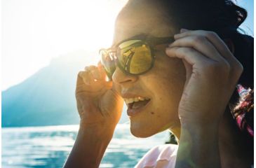 Image of Julbo Elevate Sunglasses Brown Deco/Black Frame with Polarized 3CF Lenses, J5169151