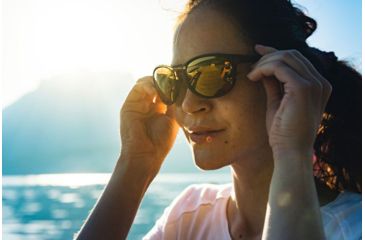 Image of Julbo Elevate Sunglasses Brown Deco/Black Frame with Polarized 3CF Lenses, J5169151