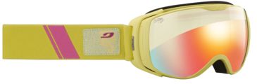 Image of JULBO Luna Ski Goggles,Yellow Ski Goggles,Zebra Light Lenses w/Multilayer Fire Flash, Small 72831155