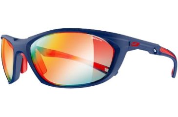 Image of Julbo Race 2.0 Sunglasses,Matte Blue/Red Frame,Zebra Light Lens J4823112