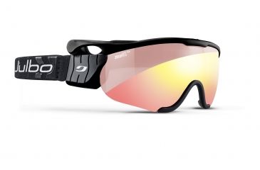 Image of Julbo Sniper Goggles, Black/Black with Zebra Light Red, Med, J69033147