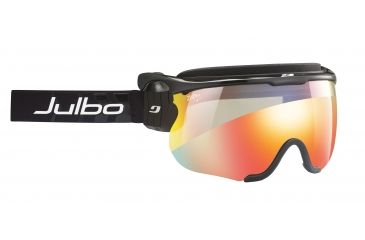 Image of JULBO Sniper L Ski Goggles,Black/Black Ski Goggles,Zebra Light Lenses w/Multilayer Fire Flash, Standard 70031145