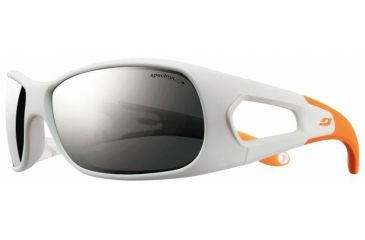 Image of Julbo Trainer Kids Sunglasses, White/Orange w/ Spectron 3+ Lenses 4541111