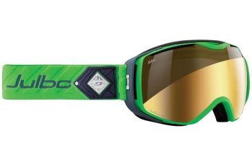 Image of Julbo Universe Goggles, Green/Blue w/Zebra Double Spherical Lenses And A Gold Flash Treatment 73631124