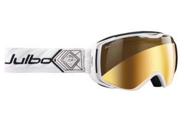 Image of Julbo Universe Goggles, White/Black w/Zebra Double Spherical Lenses And A Gold Flash Treatment 73631224