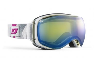 Image of Julbo Ventilate Goggles, White/Blue/Pink with Yellow, Large, J75512117