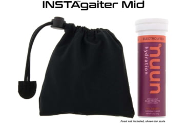 Image of Kahtoola INSTA Gaiters Mid, Black/Black, Small - Medium, KT07009