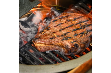 Image of Kamado Joe Classic Joe Half Moon Cast Iron Cooking Grate, Black, Medium, KJ-HCICG