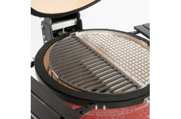 Image of Kamado Joe Classic Joe Half Moon Cast Iron Cooking Grate, Black, Medium, KJ-HCICG