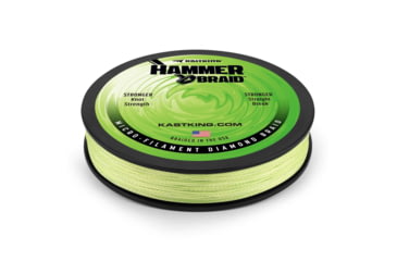 Image of Kast King Hammer Braided Fishing Line, Chartreuse, 8 lb/150 yd, KKLIBRDHM150YCT8